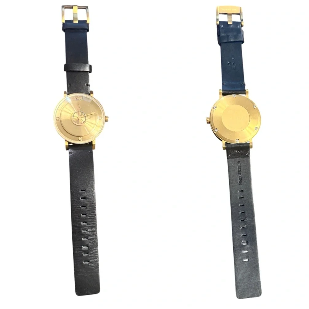 ODM Unisex “Beyond” Watch in Black with a Gold Face, Works, Excellent Condition